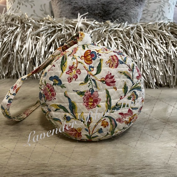 Vintage VERA BRADLEY Perennials 1998 Backpack Sling USA Cream Blue Pink Floral - Picture 11 of 17